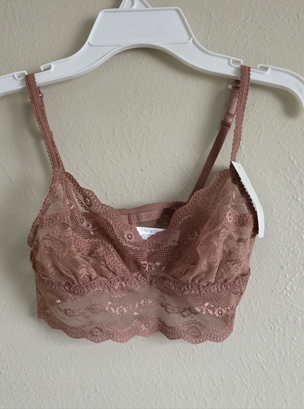 Lace Bralette in Dusty Rose - Women's Intimates